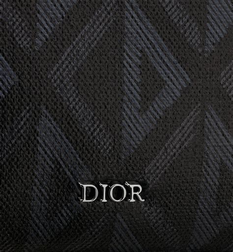 Trousse de toilette Dior Lingot Toile CD Diamond noir .